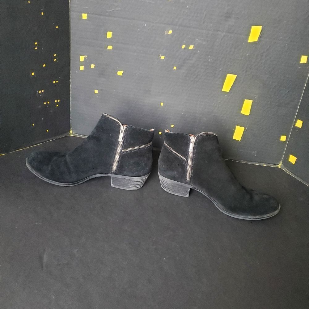 Lucky Brand Black Suede Ankle Booties - Picture 3 of 12